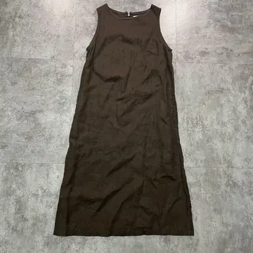 고급 리투아니아 린넨 fog linen work 원피스 브라운