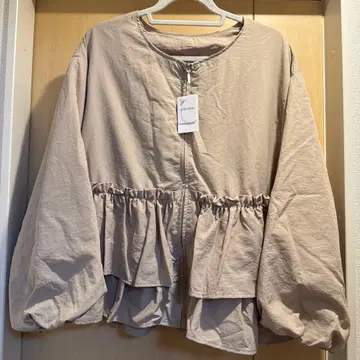 빅 사이즈 3L 소매가 귀여운 벌룬 슬리브 자켓 (미사용 새상품)