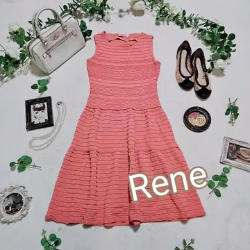 Rene 루네 스트레치 니트 원피스 핑크 36