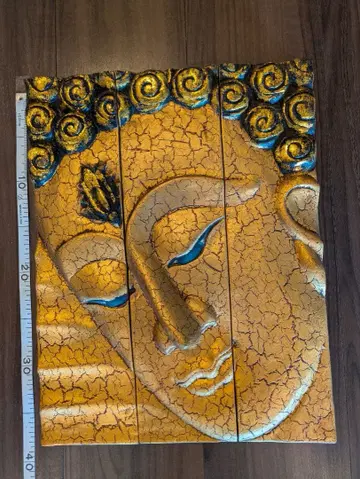 골드 컬러 부처님 불상 아트 패널