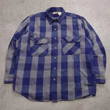 90s FIVE BROTHER 플란넬 체크 셔츠 L