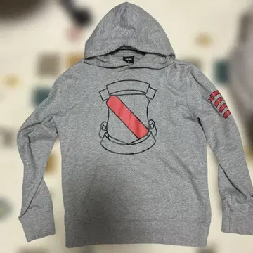 NUMBER (N)INE 말보로 그레이 엠블럼 후드티