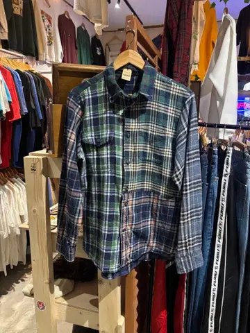 90s 리메이크 구제 의류 플란넬 셔츠 하나뿐인 빈티지 구제 의류