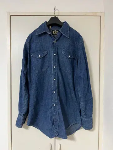 60, 70년대 매버릭 데님 웨스턴 셔츠 USA Blue Bell 택
