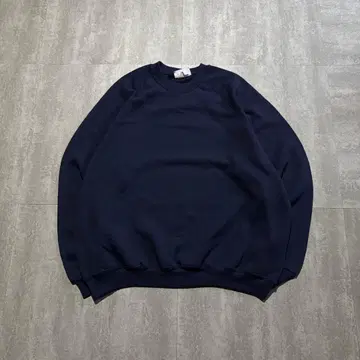 90s Lee USA제 무지 래글런 오버 사이즈 맨투맨 네이비