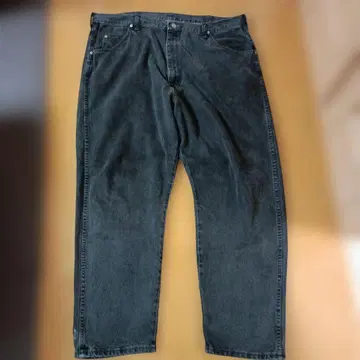 Wrangler 블랙 데님 배기 구제 의류 초와이드 W38 L29
