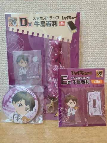 하이큐 구스마 복권 우시지마 와카토시 3종 세트 D상, E상, G상