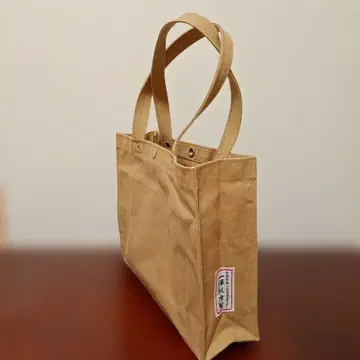 이치자와 캔버스 베이지 토트백