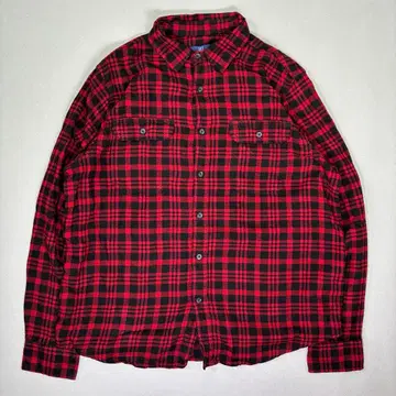 GEORGE 플란넬 셔츠 체크 긴팔 L 아메카지 워크 구제 의류 믹스