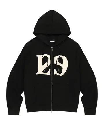 MUSINSA ILLIGO 129 로고 패치 후드 지퍼 파카 블랙 S