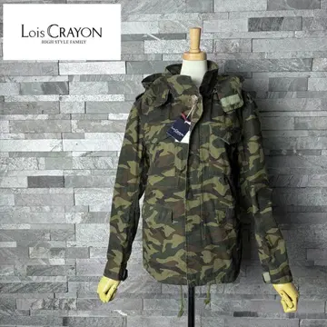 로이스크레용 Lois CRAYON 카모 패턴 밀리터리 자켓 후드티