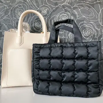 시마무라 MUMU 이너백 포함 프론트 포켓 토트백