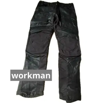 워크맨 CORDURA 블랙 가죽 팬츠 LL 라이딩 팬츠