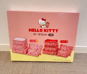 산리오 헬로키티 트래블 파우치 세트 귀여운 파우치 핑크 프라이스