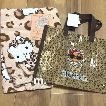 시마무라 키티 레오파드 무늬 토트백 타월