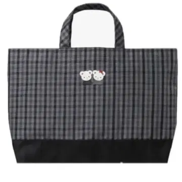 새상품 미개봉 파밀리아 레슨백 블랙 체크 완판템 토트백