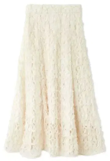 SNIDEL Sustainable 데코 쉬폰 플레어 스커트 IVR)