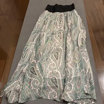 l'armoire de luxe 페이즐리 무늬 롱 스커트 38