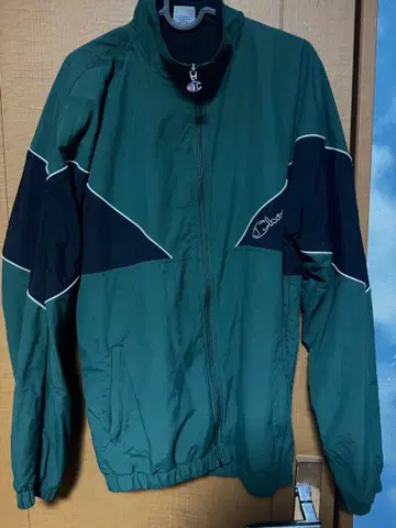 Champion 나일론 자켓 X-LARGE 그린/블랙