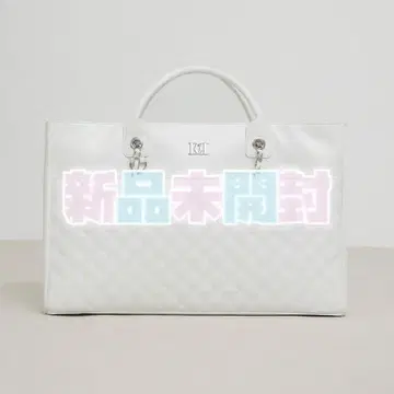 Darich DD 퀼팅 와이드 멀티 토트백 WHT