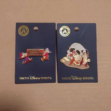 칩과 데일 핀 배지 캐리비안의 해적 파이리츠 디즈니