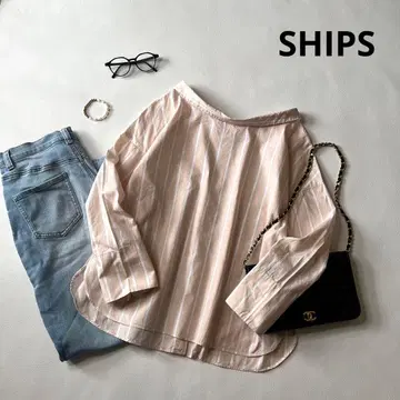 a838. 쉽스 백버튼 빅셔츠