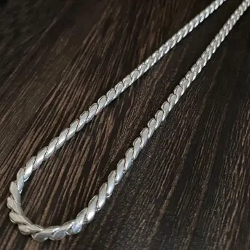 멕시칸 주얼리 실버 925 스네이크 체인 목걸이 빈티지