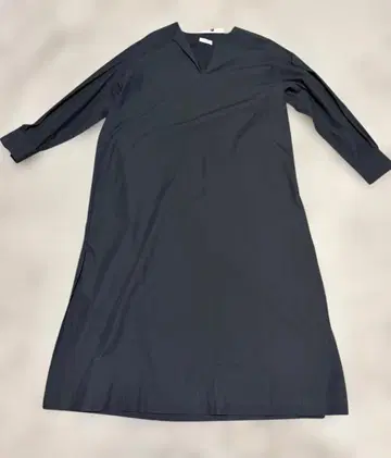 LOWRYS FARM 블랙 7부 소매 셔츠 원피스