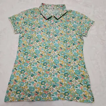 새상품급 여성용 라코스테 리버티 패턴 피케 셔츠 사이즈 38