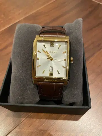 오로비앙코 아날로그 손목시계 실버 골드