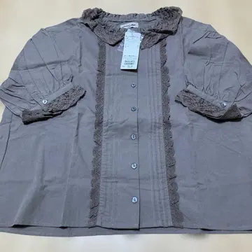 사만사 모스모스 옷깃 레이스 블라우스