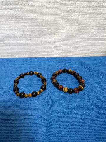 타이거 아이 오닉스 비즈 팔찌