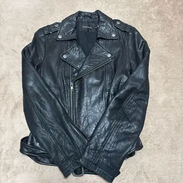 ROSE BUD 램 가죽 더블 라이더 자켓