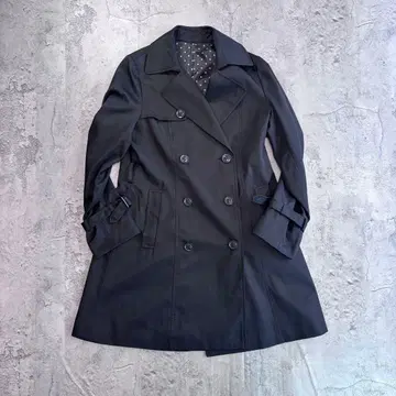 [ 안감 도트 ] 트렌치코트 성숙/러블리 입학식 세레모니 출퇴근 포멀 L