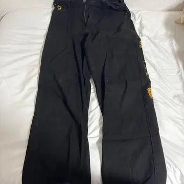 Jaded London Sacred 자수 팬츠 블랙