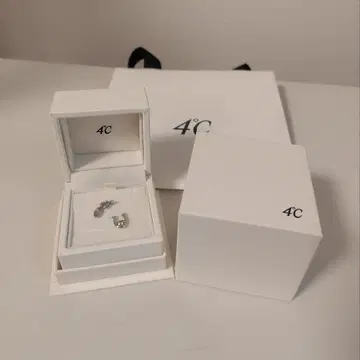 4C 실버 후프형 목걸이