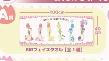 산리오 남코에서 최애 컬러! 컬러풀 튤립 A상 BIG 페이스 타월
