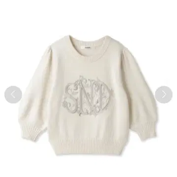 스나이델 Sustainable 자수 니트 풀오버 아이보리