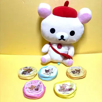 코리락쿠마 봉제 인형과 미니 파우치 5개 세트