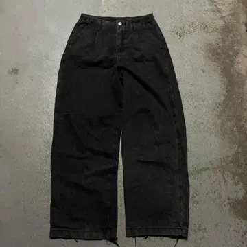 블랙 데님 와이드 팬츠 fuv 정가 5900 벌룬 실루엣 Y2K