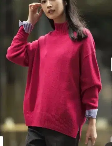 23구 마젠타 긴팔 니트 스웨터 사이즈 38