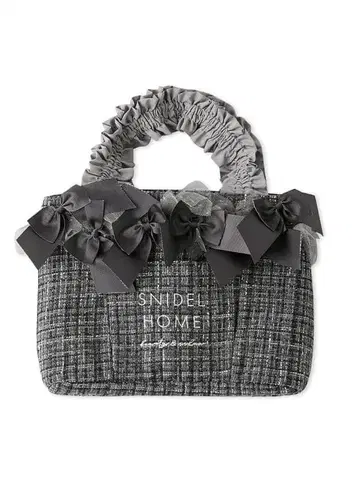 SNIDEL HOME 그레이 트위드 핸드백