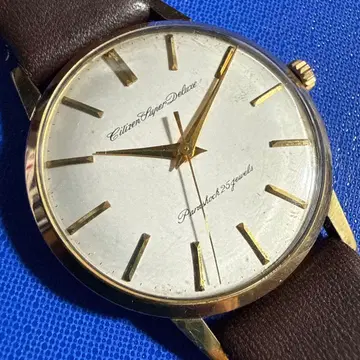 새상품급 시티즌 슈퍼 디럭스 25석 수동 와인딩 36mm STAR 금장