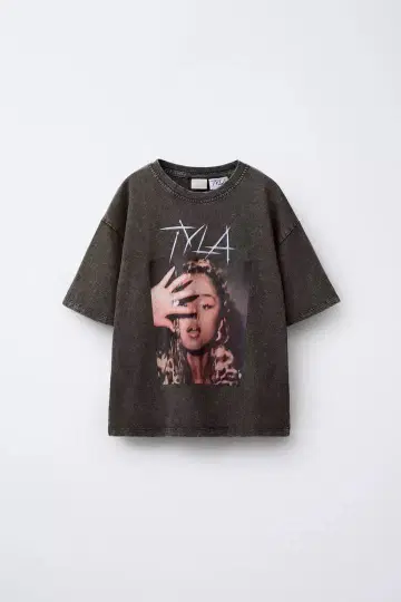 Tyla 타이라 ZARA 164cm 데미지 가공 공식 티셔츠