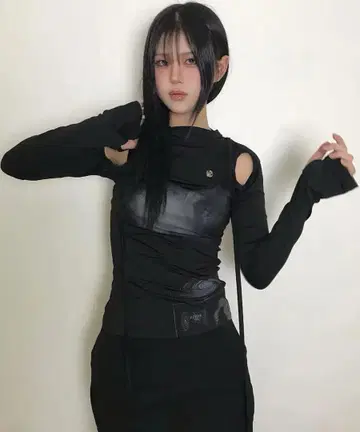 FLAREUP Cut-out Turtleneck Long Sleeve