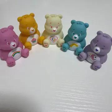 빛나는 곰 모양 완구 5개 세트 케어베어 가챠가챠