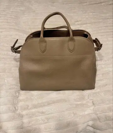 JISTORY 천연 가죽 베이지 가죽 토트백