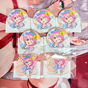 프리파라 마루쿠지 전력 돌진 해피 루트 코디 캔뱃지 레오나 세트