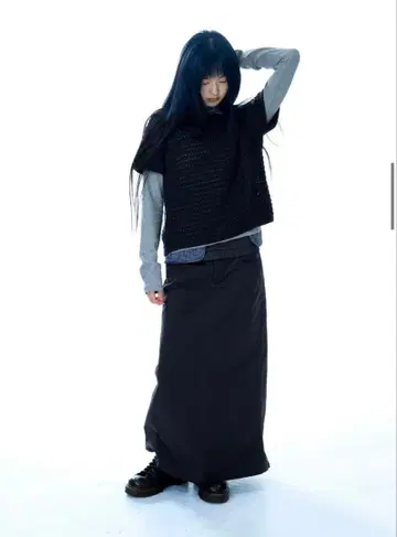 [정품] coyseio WAIST PANEL SKIRT CHARCOAL