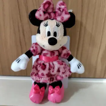 디즈니 봉제 인형 참 키링 미니 레오파드 무늬 스쿨백